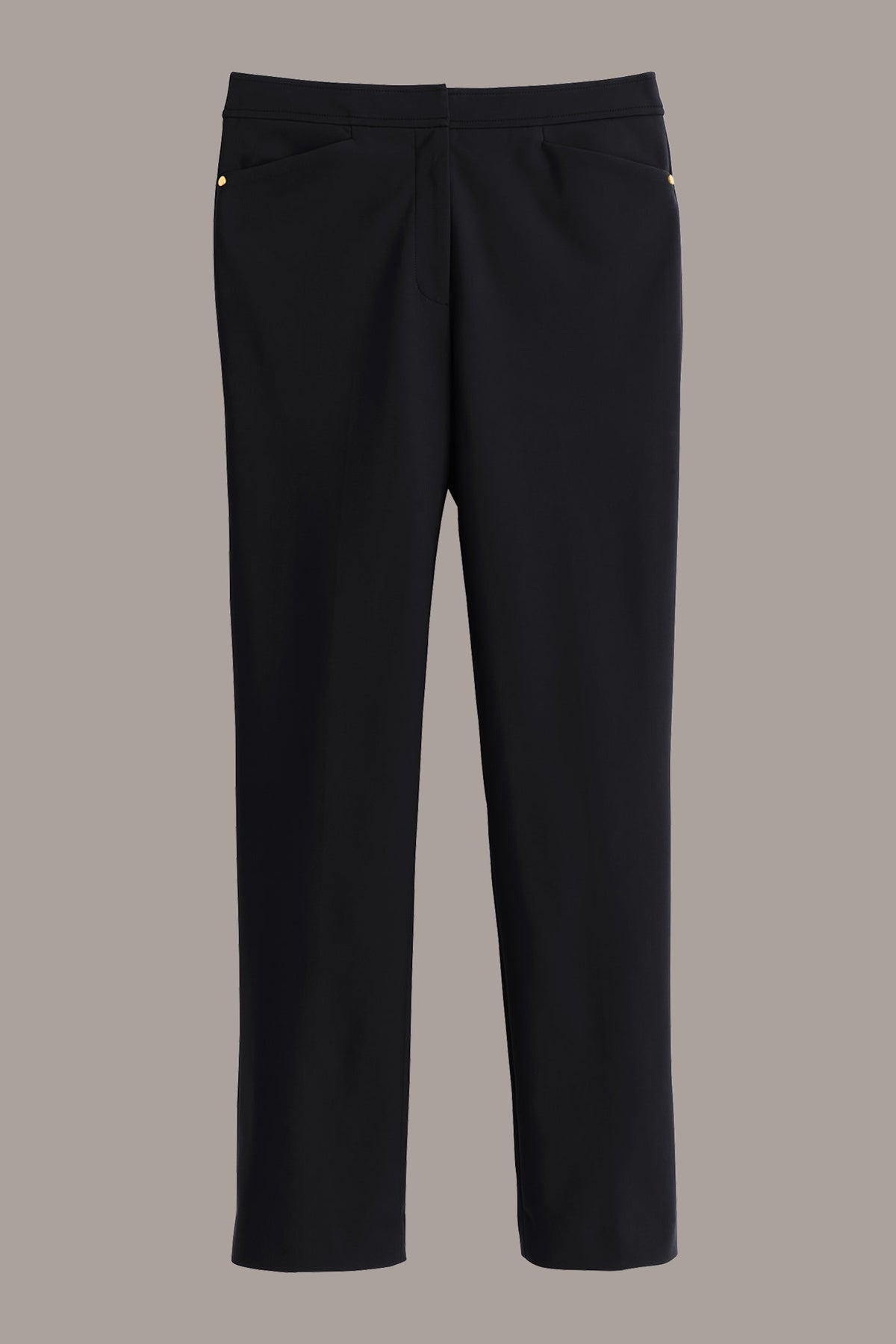 FLAT FRONT STRAIGHT PANT - Black