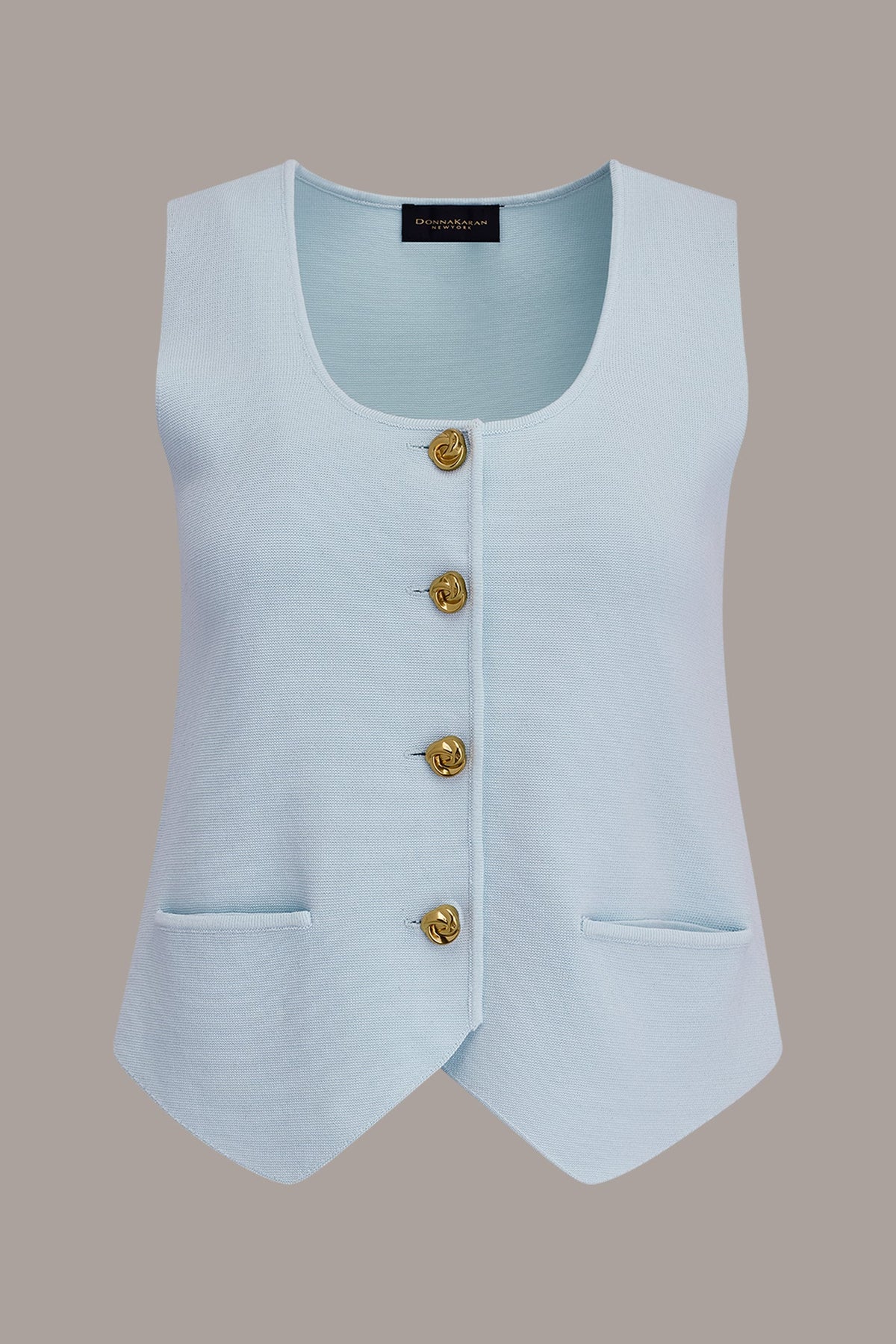 CROPPED SWEATER SUIT VEST - Skylight