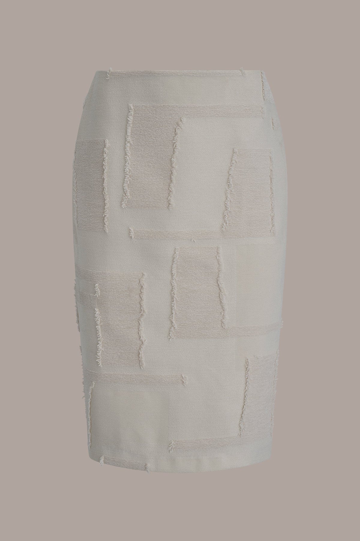 JACQUARD MIDI SUIT PENCIL SKIRT - Natural