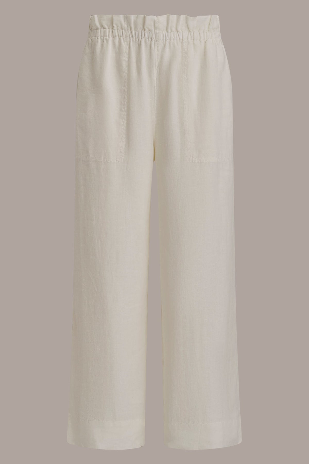 HIGH-RISE PAPERBAG PANT - CREAM