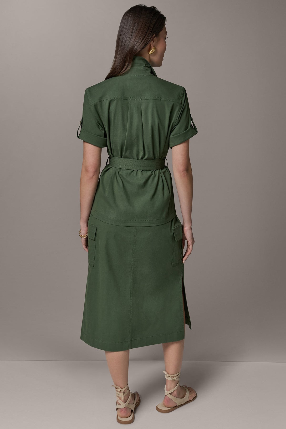 SHORT SLEEVE SAFARI JACKET - Verde