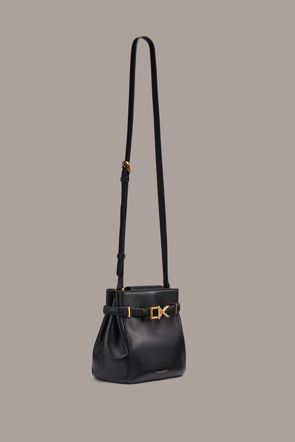 GINGHAM LOGO CROSSBODY - Black / Gold