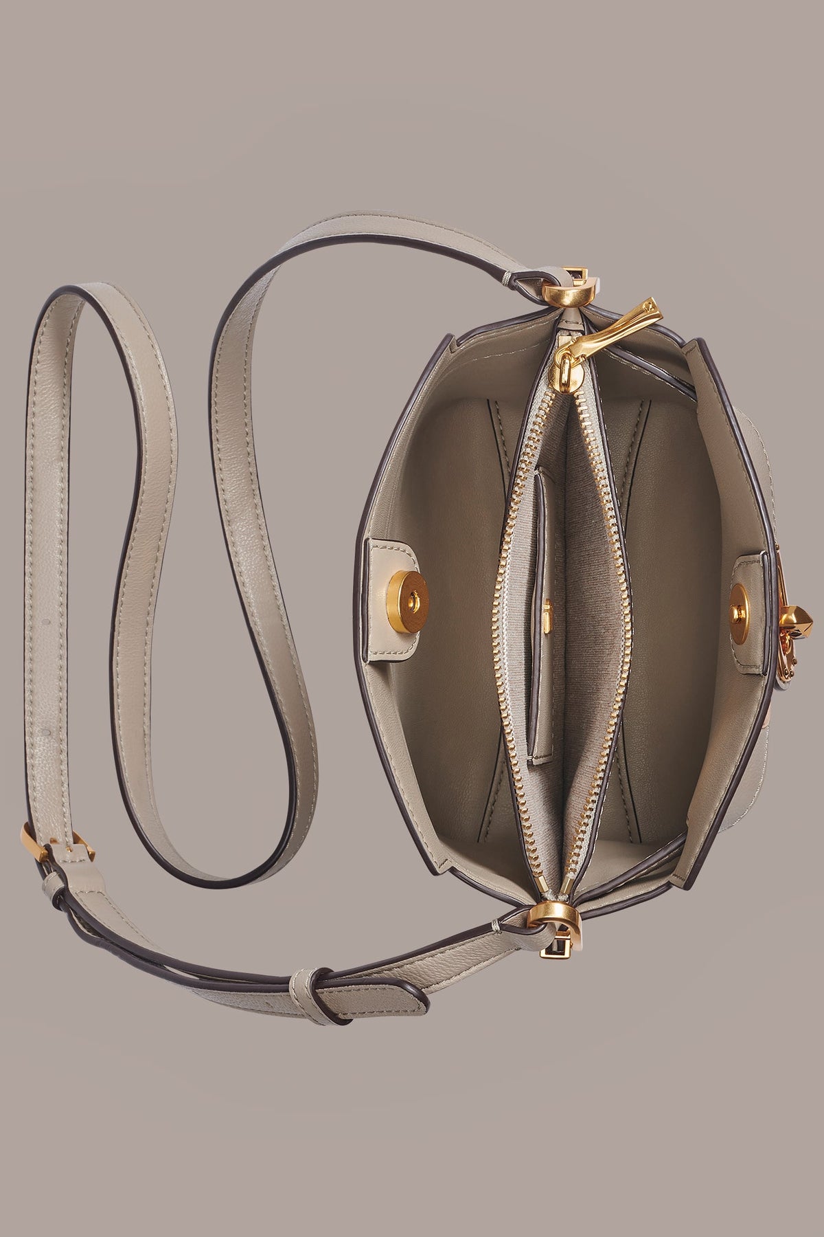 BRIDGEHAMPTON LEATHER CROSSBODY BAG - Moth