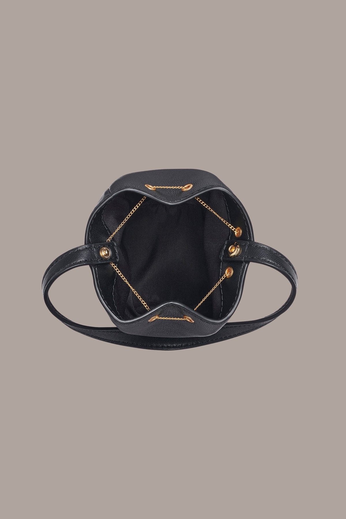 SISAL LEATHER CLUTCH - Black / Gold