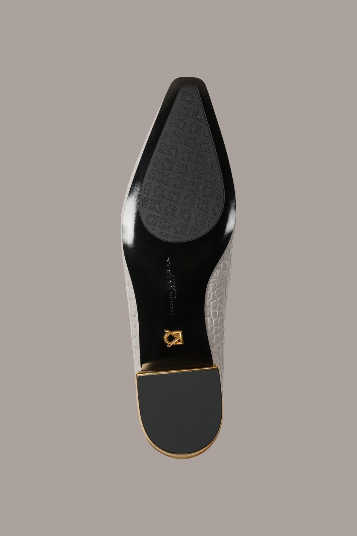 SAVITA CROC-EFFECT FLAT - Vapor Grey