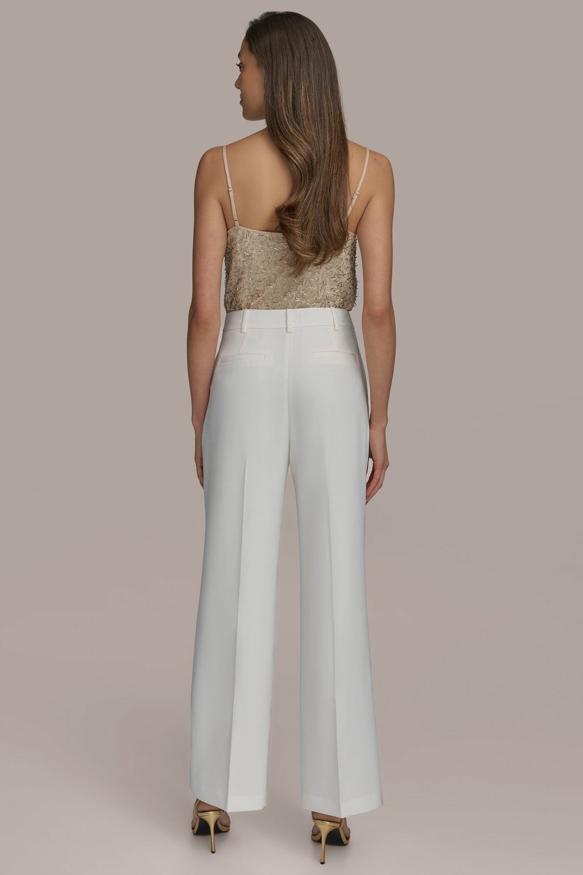 WIDE PANT WITH PLEATS - CREAM