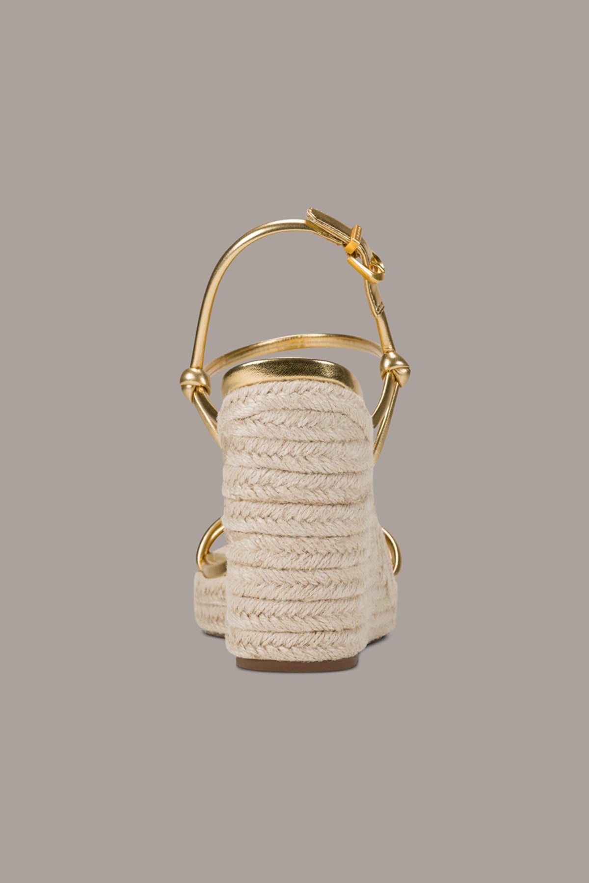 YVETTE ESPADRILLE WEDGE SANDAL - Gold