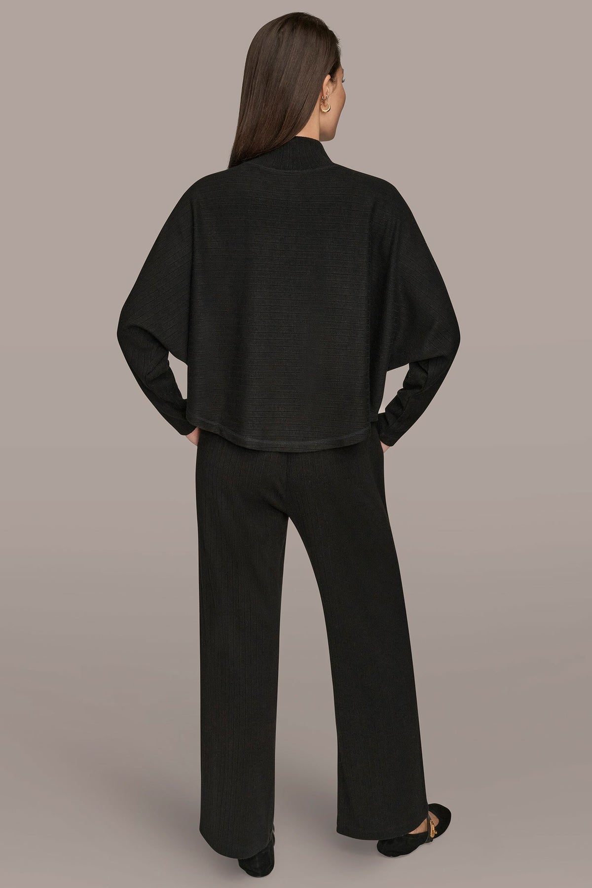 MOCK-NECK TOP - Black