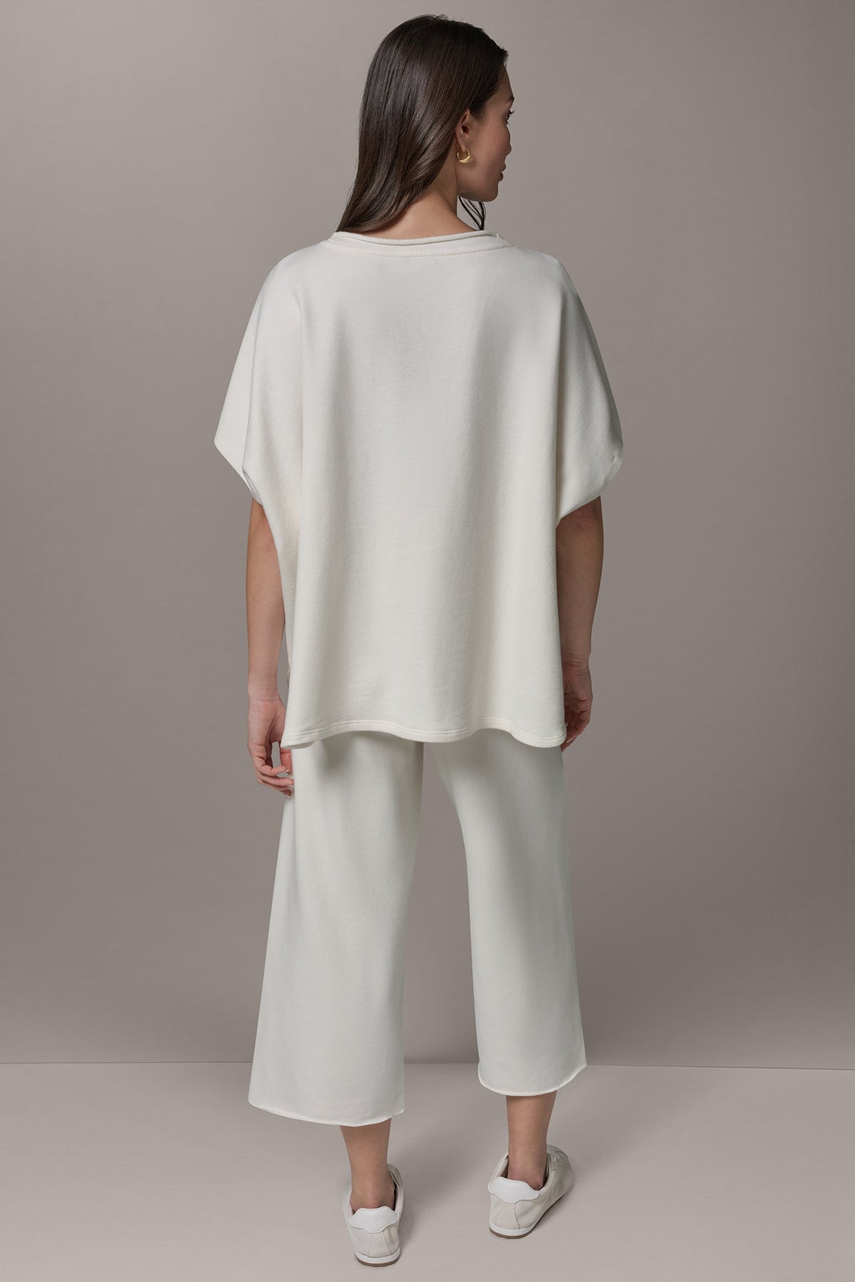 SHORT SLEEVE BOATNECK PULLOVER - Cream