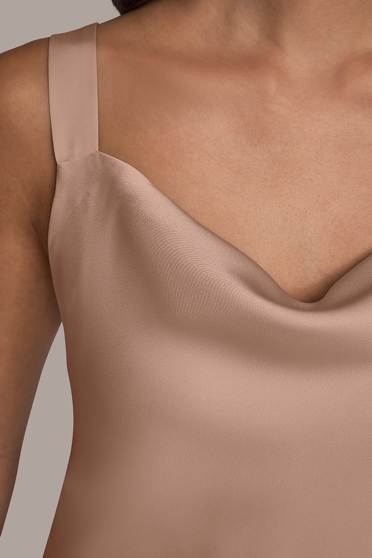 SATIN COWL-NECK CAMISOLE - Umbria