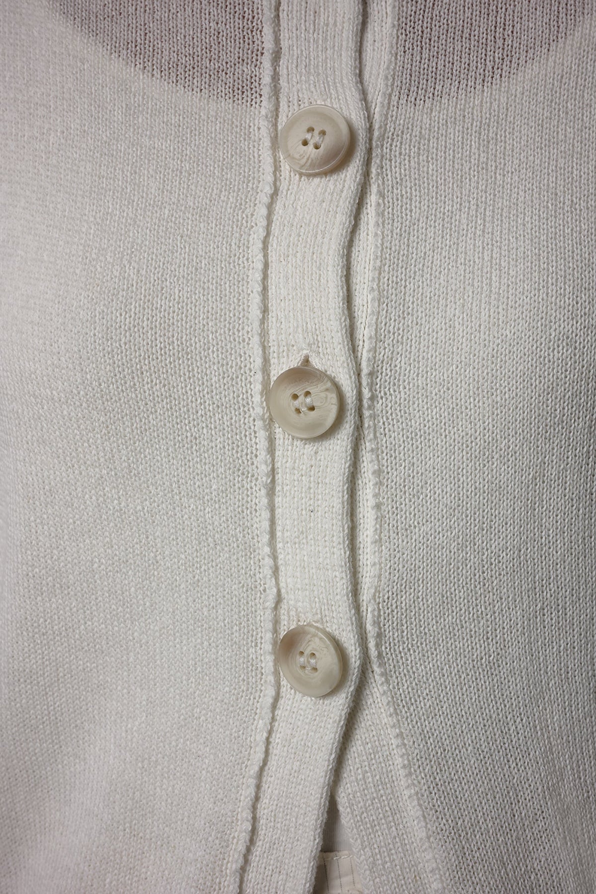 SHORT SLEEVE EASY CARDIGAN - Cream