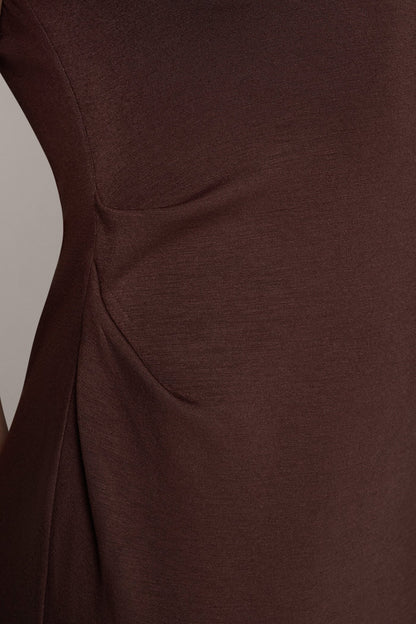 SLEEVELESS TWIST MIDI DRESS - Canyon