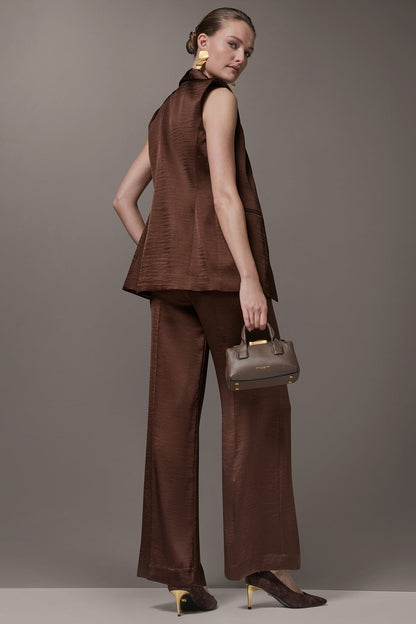 ONE BUTTON SUIT VEST - Canyon