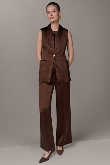 ONE BUTTON SUIT VEST - Canyon