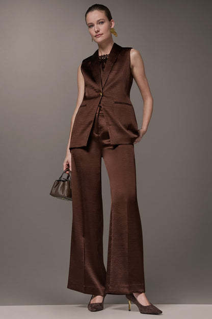 ONE BUTTON SUIT VEST - Canyon