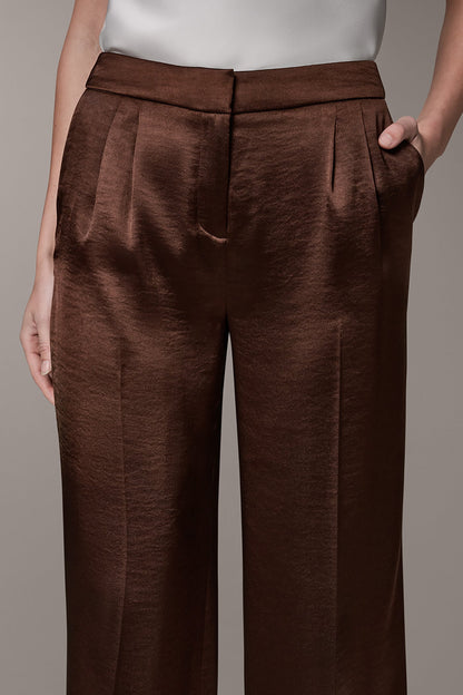 MID-RISE PLEATED WIDE-LEG PANT - Canyon