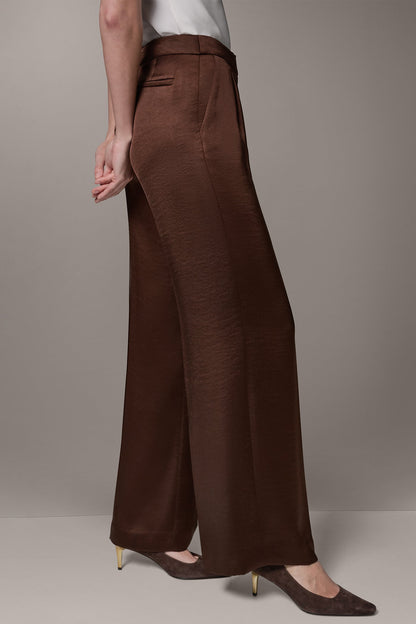 MID-RISE PLEATED WIDE-LEG PANT - Canyon