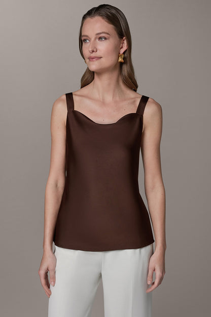 SLEEVELESS COWL NECK CAMI - Canyon
