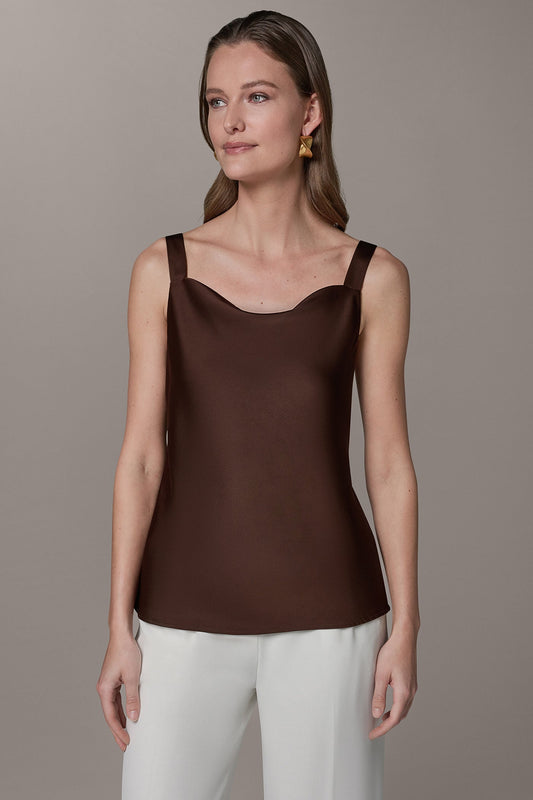 SLEEVELESS COWL NECK CAMI - Canyon