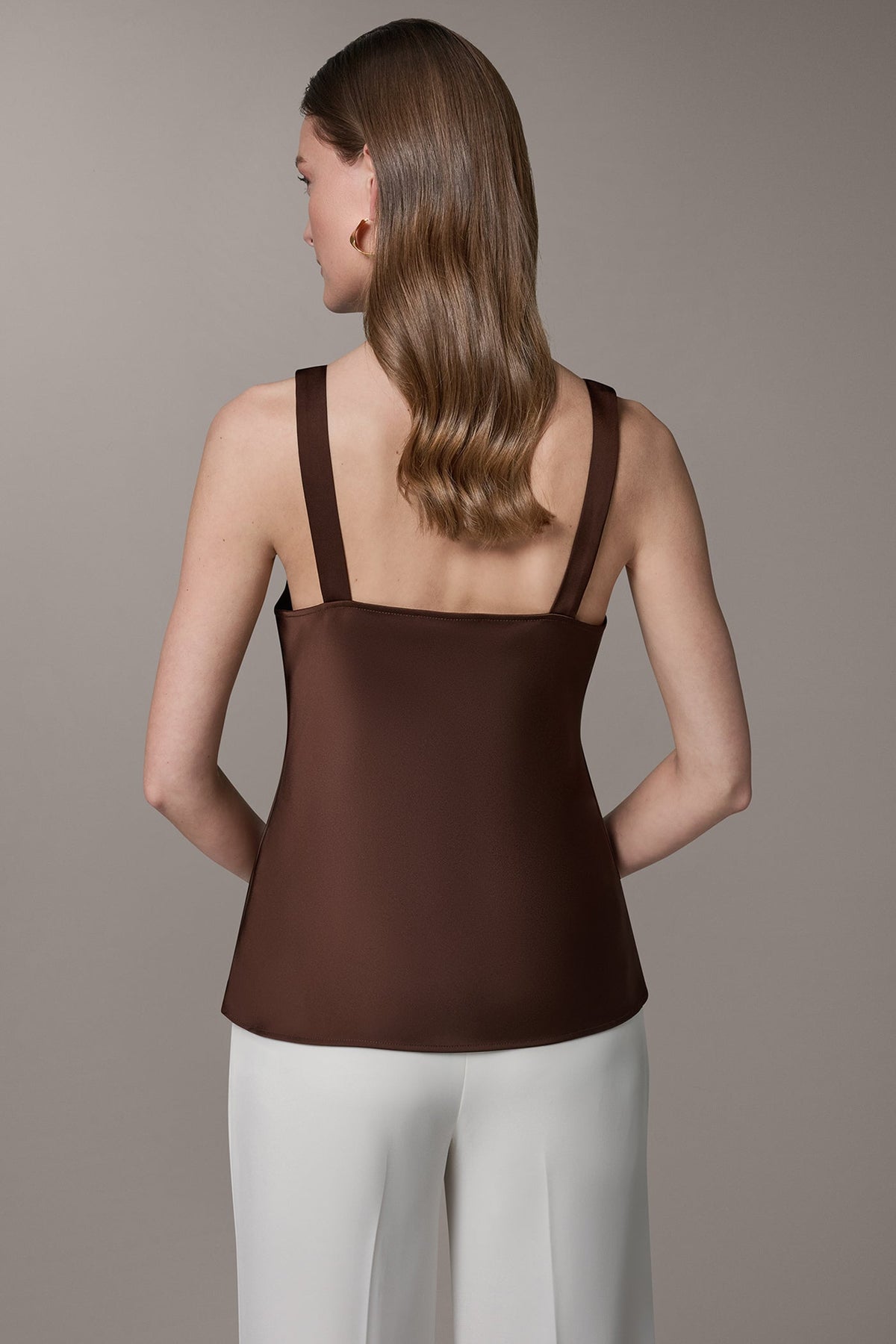 SLEEVELESS COWL NECK CAMI - Canyon