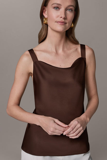 SLEEVELESS COWL NECK CAMI - Canyon