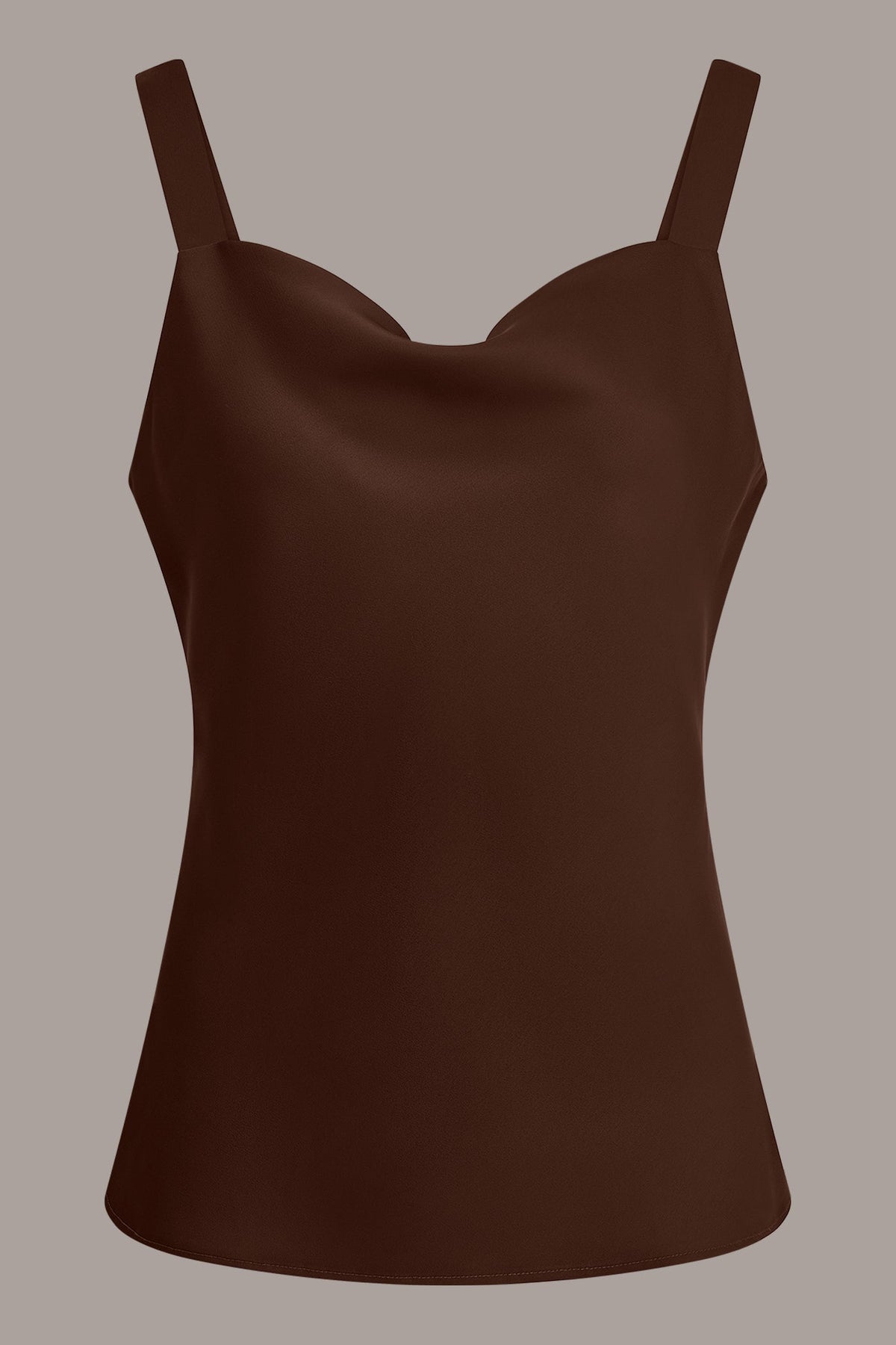 SLEEVELESS COWL NECK CAMI - Canyon