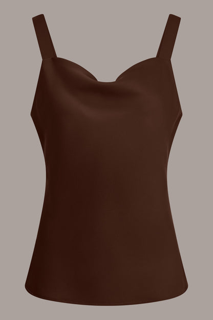 SLEEVELESS COWL NECK CAMI - Canyon