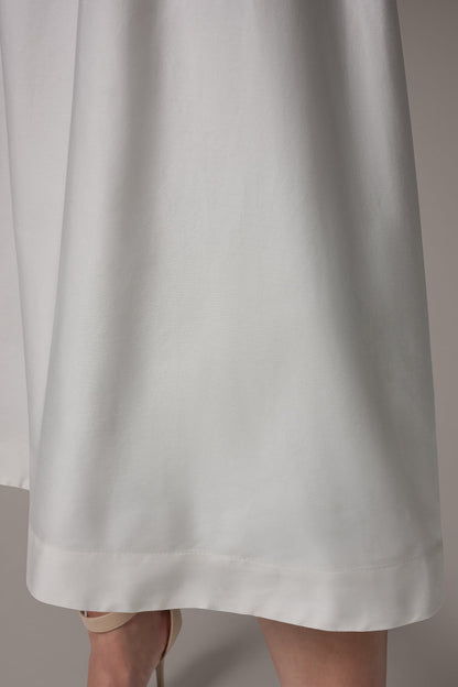 SLEEVELESS MIDI FIT AND FLARE DRESS - Canyon/Cream