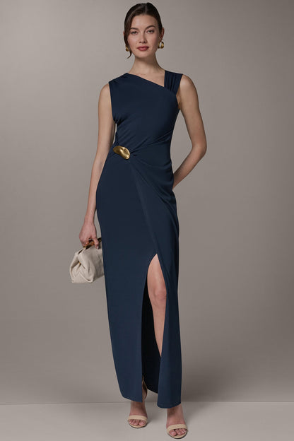 SLEEVELESS ASYMMETRIC GOWN - Nightfall