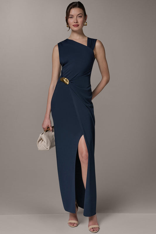 SLEEVELESS ASYMMETRIC GOWN - Nightfall