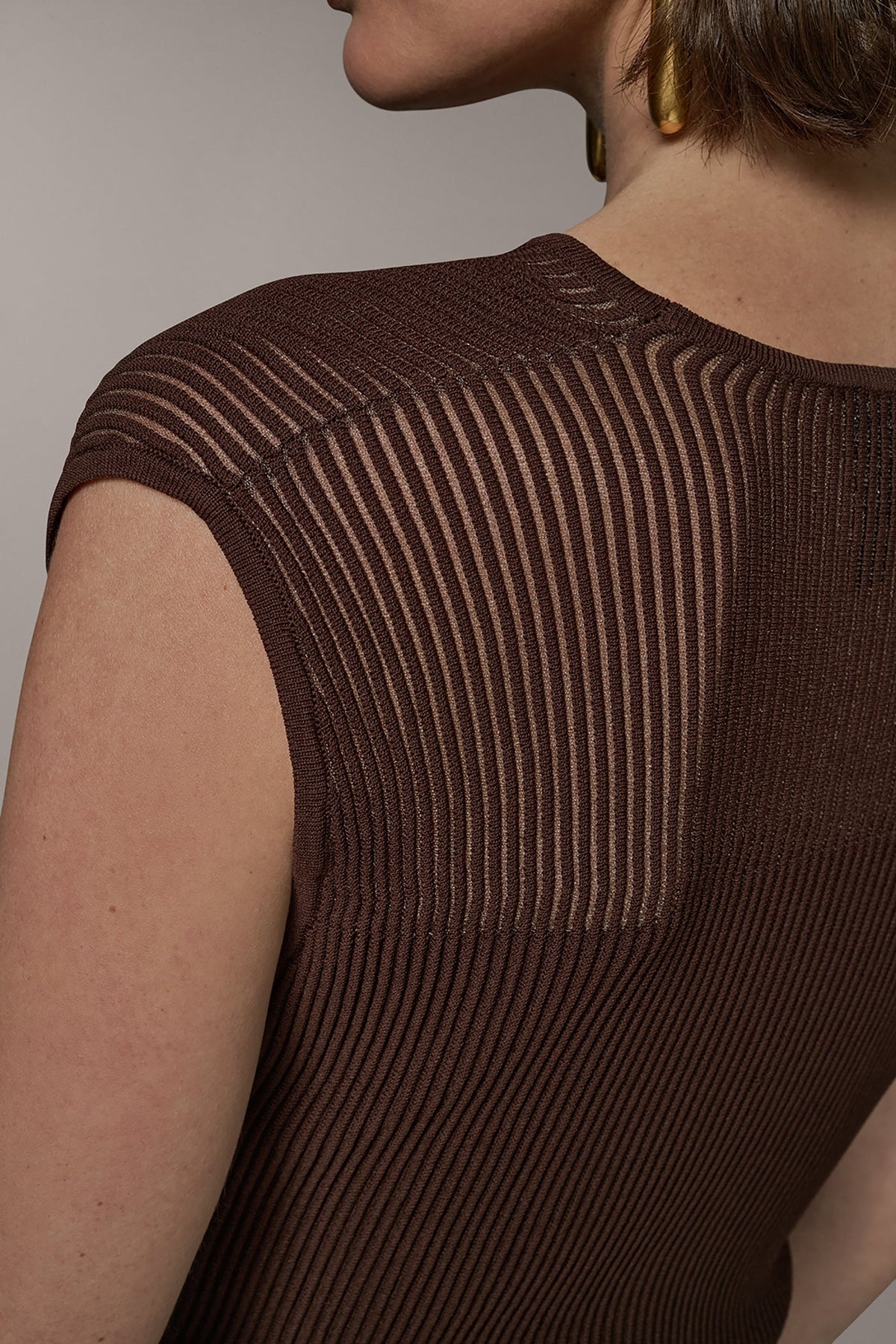 SLEEVELESS COWL NECK MIDI SWEATER DRESS - Canyon