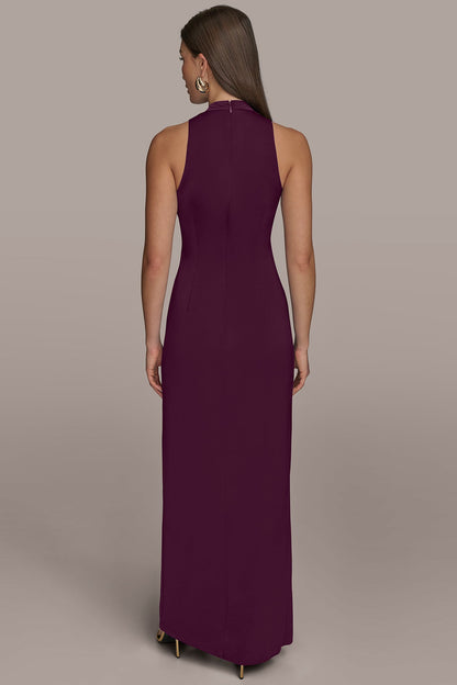 VNECK GOWN - Berry