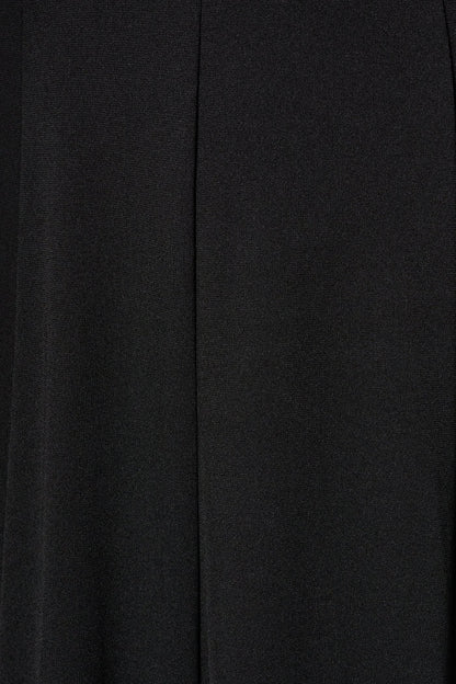 SLEEVELESS MIDI A-LINE HALTER DRESS - Black