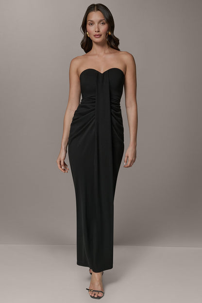 STRAPLESS SWEETHEART GOWN - Black