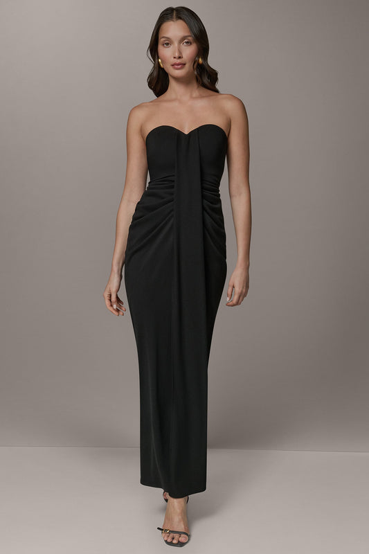 STRAPLESS SWEETHEART GOWN - Black