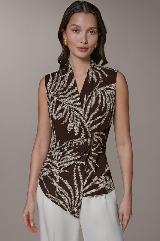 FLORAL FAUX WRAP TOP - Canyon Multi
