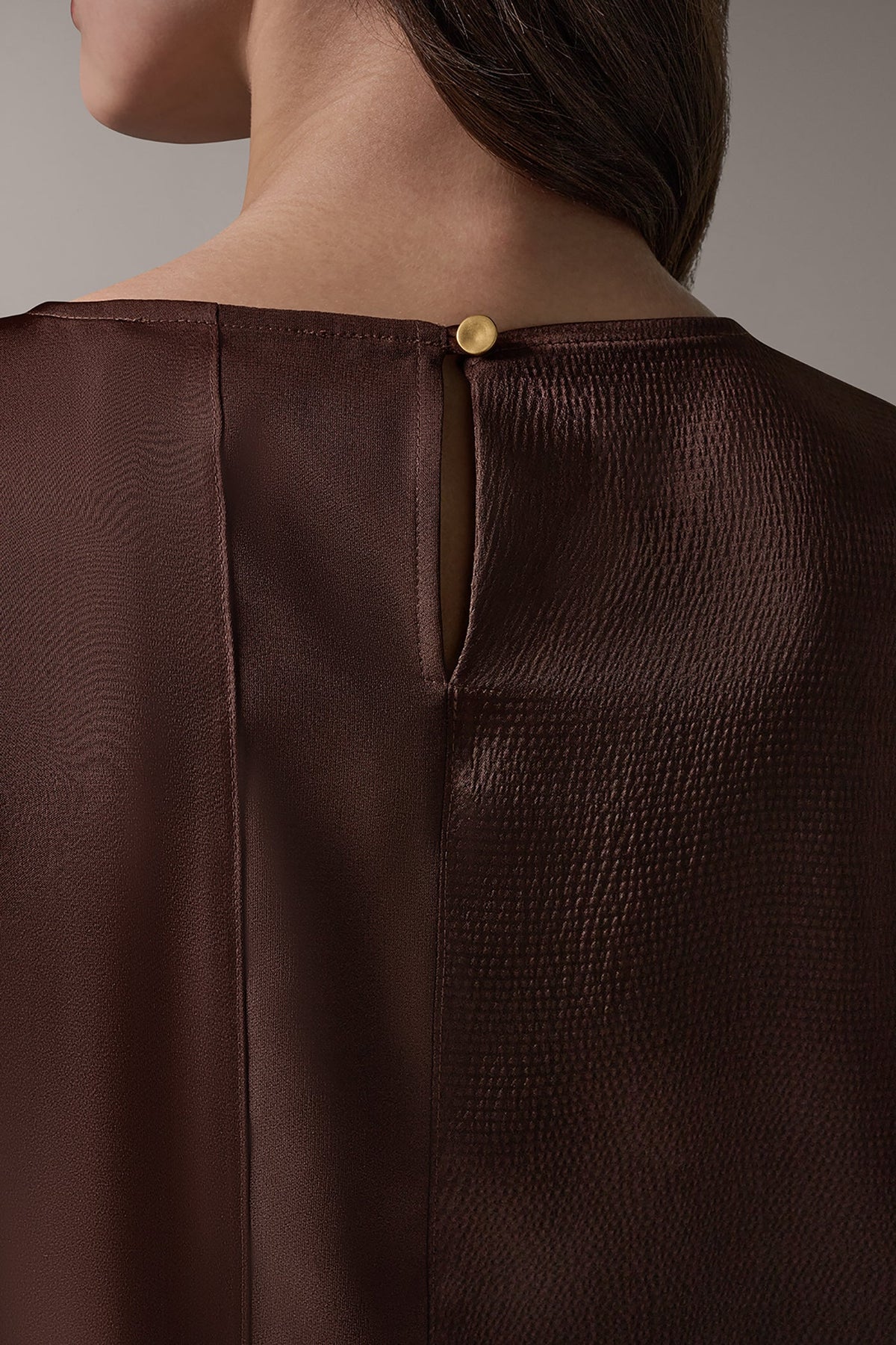 MIXED MEDIA BLOUSE - Canyon