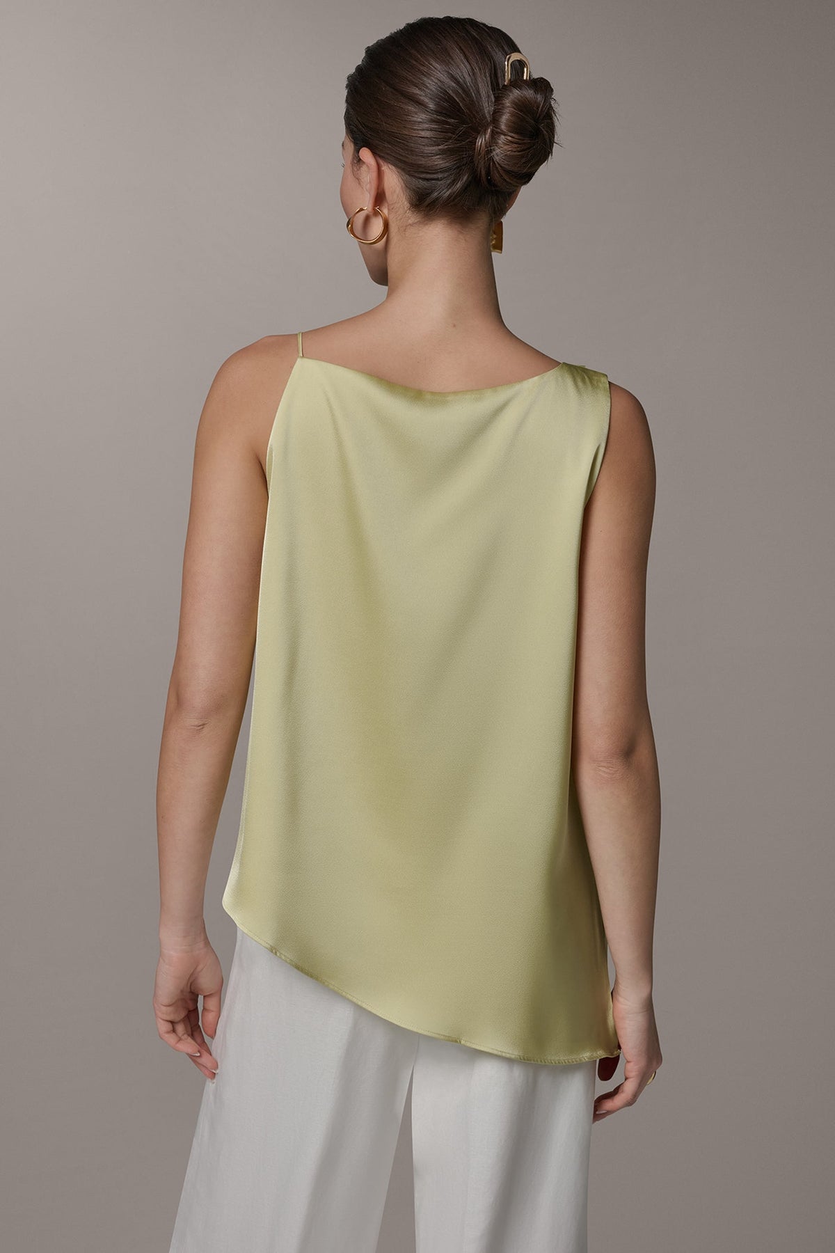 SLEEVELESS ASYMMETRIC BEAD TANK - Citrus