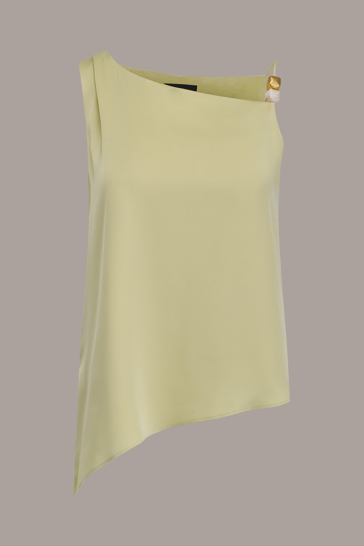 SLEEVELESS ASYMMETRIC BEAD TANK - Citrus