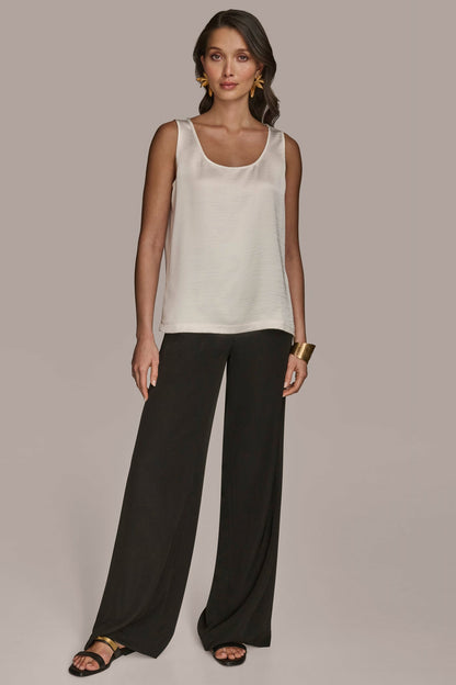 SCOOP NECK SHELL - cream