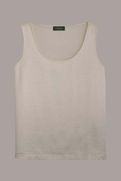 SCOOP NECK SHELL - cream