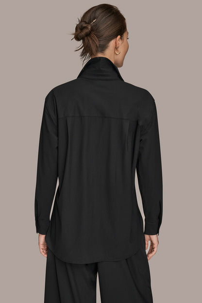 THE MODERN TRAVEL BUTTON-DOWN SHIRT - Black