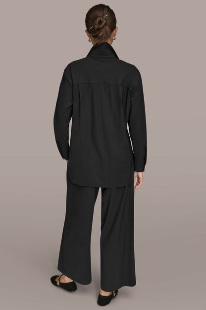 THE MODERN TRAVEL BUTTON-DOWN SHIRT - Black