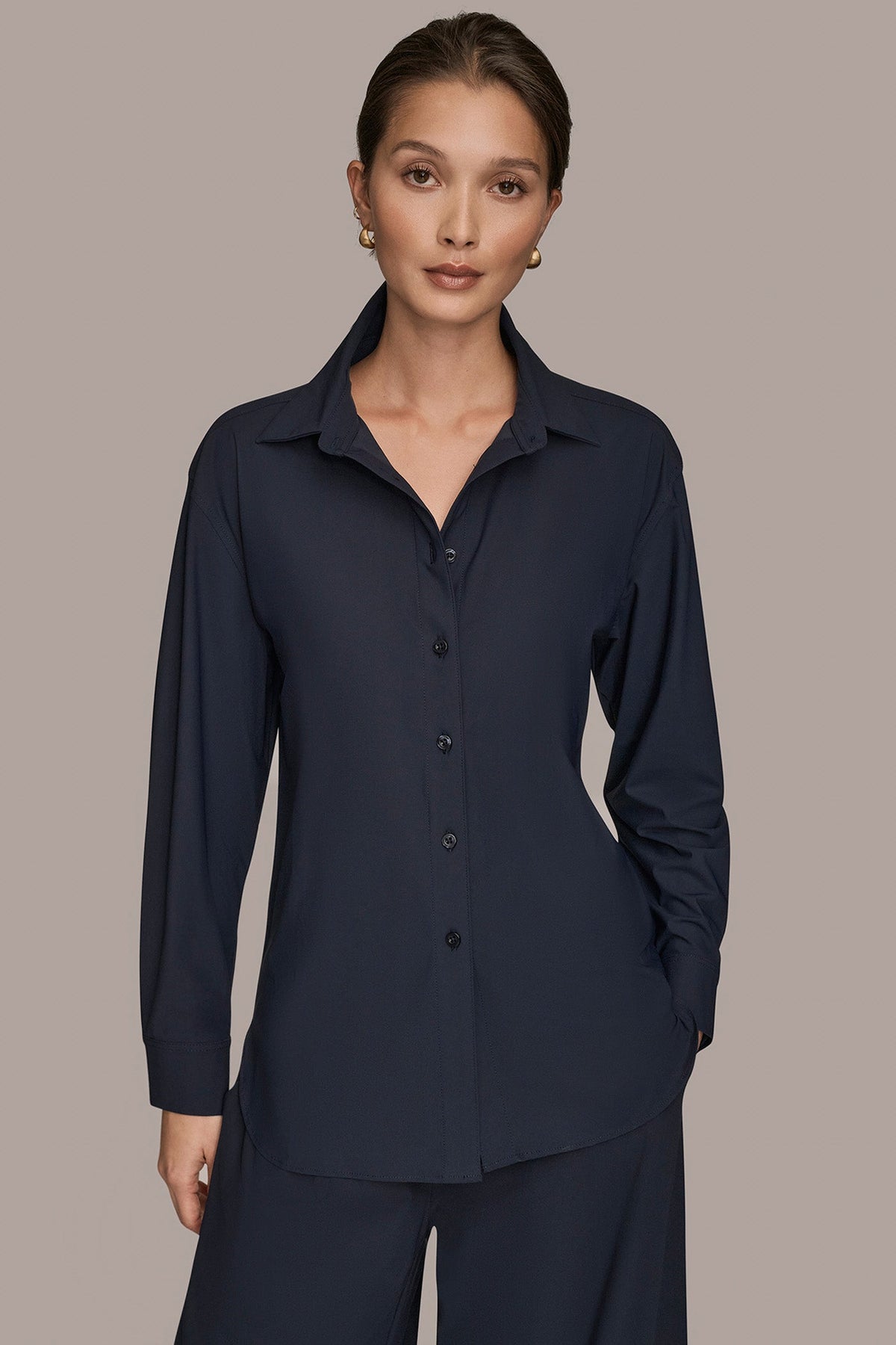 THE MODERN TRAVEL BUTTON-DOWN SHIRT - NIGHTFALL