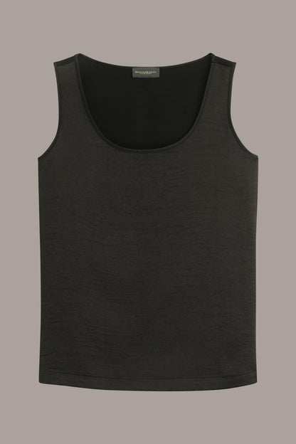SCOOP NECK SHELL - Black