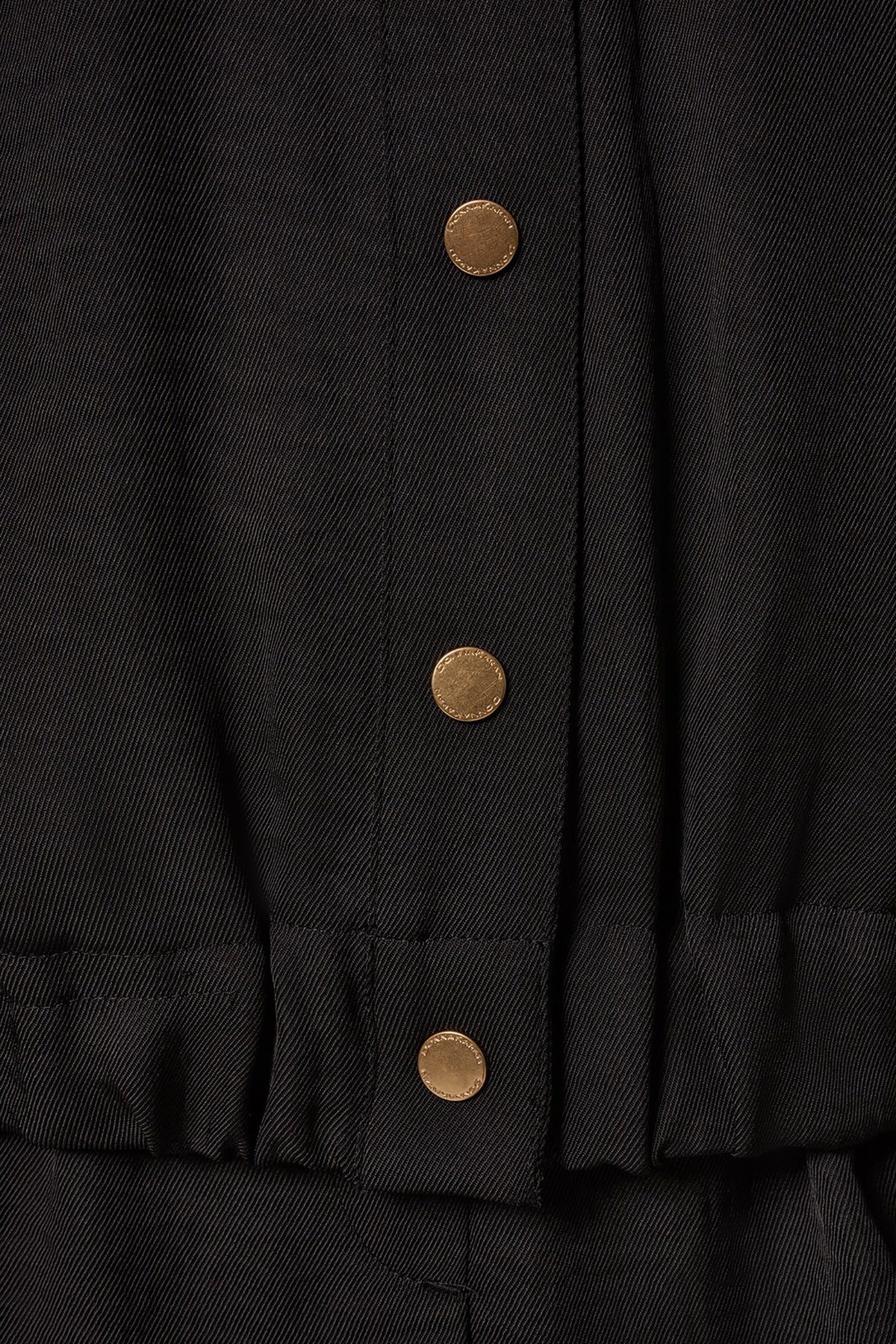 CINCHED HEM SHIRT - Black