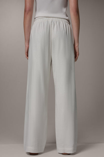 MID-RISE STRAIGHT-LEG ANKLE PANT - Cream