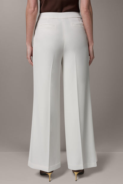 MID-RISE PLEATED WIDE-LEG PANT - Cream