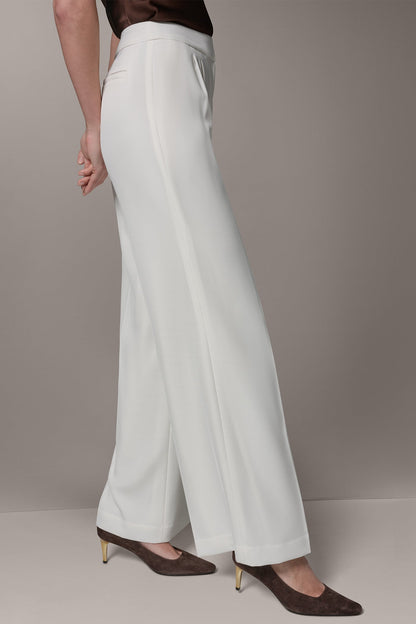 MID-RISE PLEATED WIDE-LEG PANT - Cream