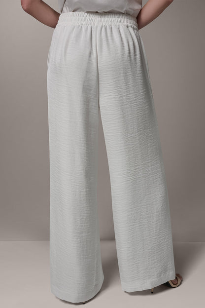 EXTRA HIGH-RISE WIDE-LEG PULL-ON PANT - Cream